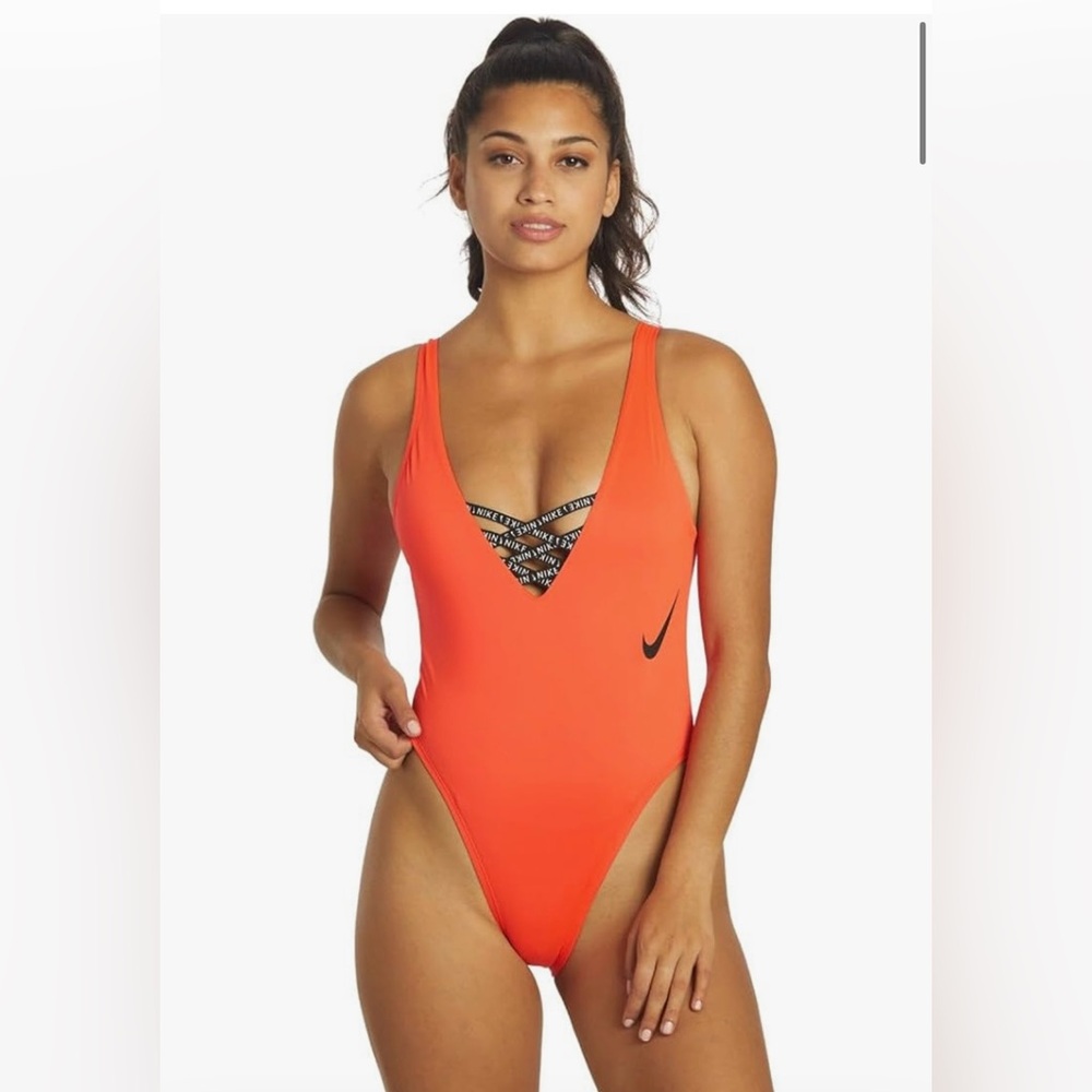 Nike swim sneakerkini S in carmine red/orange/crimson